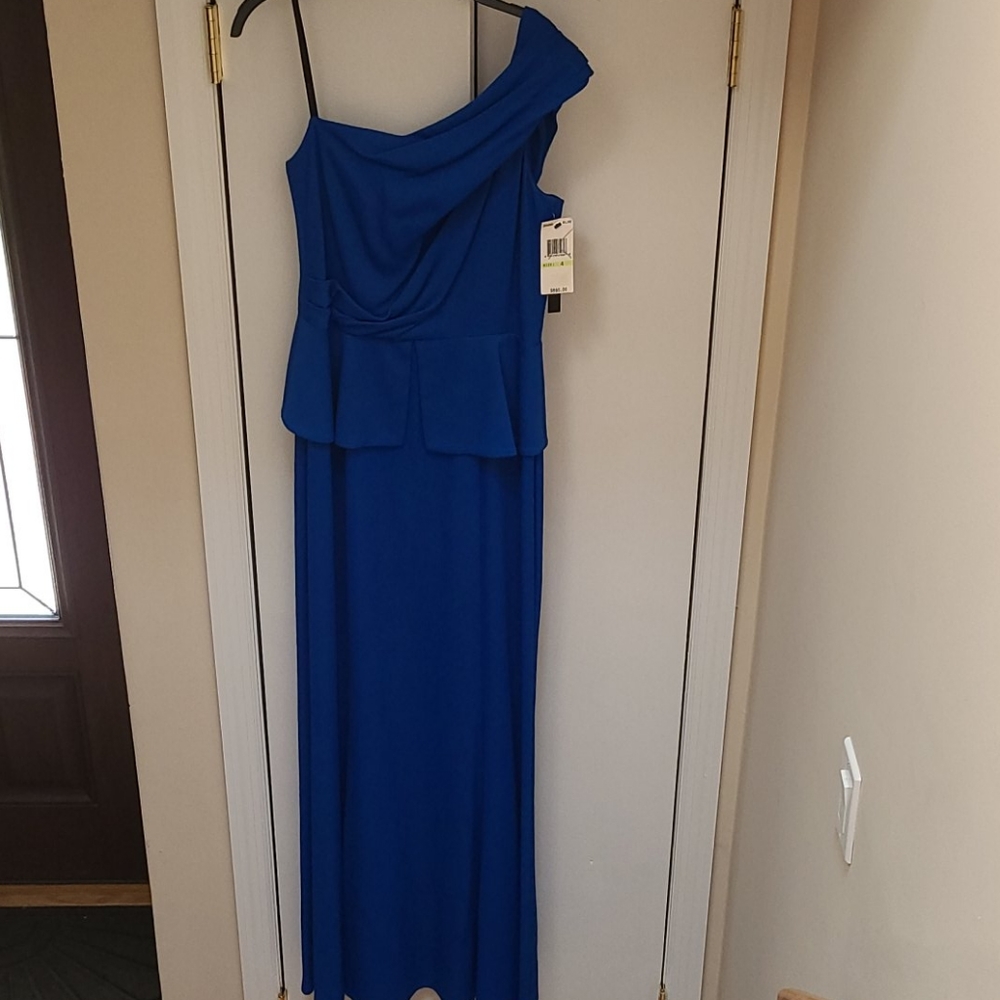 BRAND NEW David Meister long royal blue dress